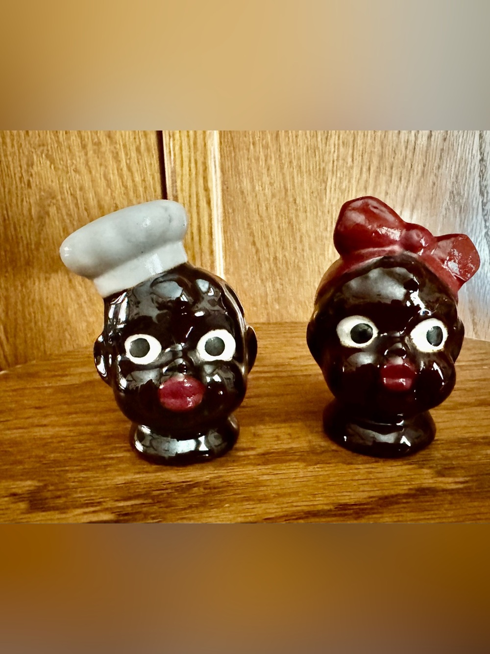 Vintage Black Americana Couple Head Shakers Collectibles
